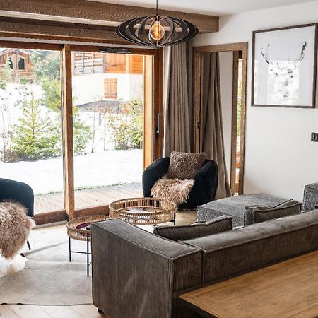 4-Room Apartment With Garden, Gym And Shared Spa Megeve Bagian luar foto