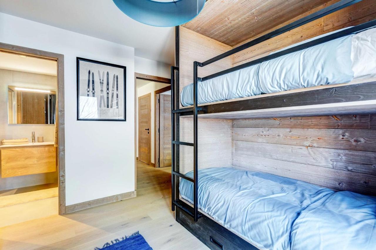 4-Room Apartment With Garden, Gym And Shared Spa Megeve Bagian luar foto