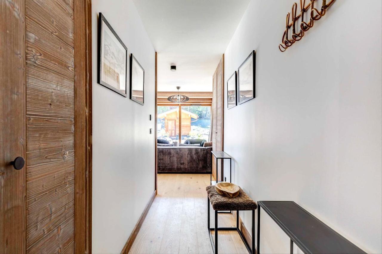4-Room Apartment With Garden, Gym And Shared Spa Megeve Bagian luar foto